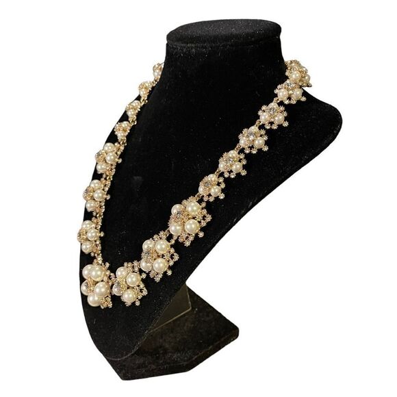 NWT Charter Club GoldTone Crystal and Imitatio Gold 18”+2” extender - Picture 3 of 7